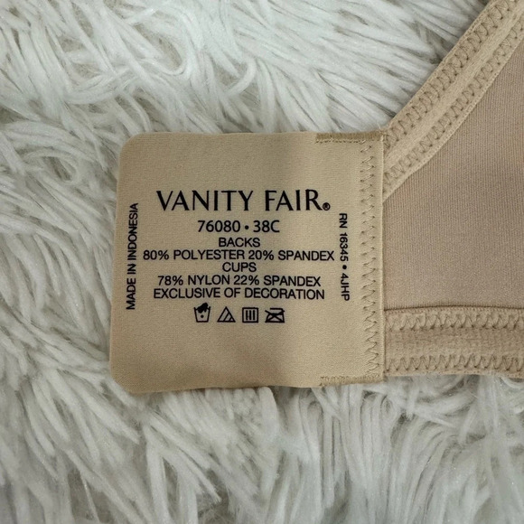 Vanity Fair Women's Beauty Back Smoothing Minimizer Bra, Sz 38C - Picture 5 of 6